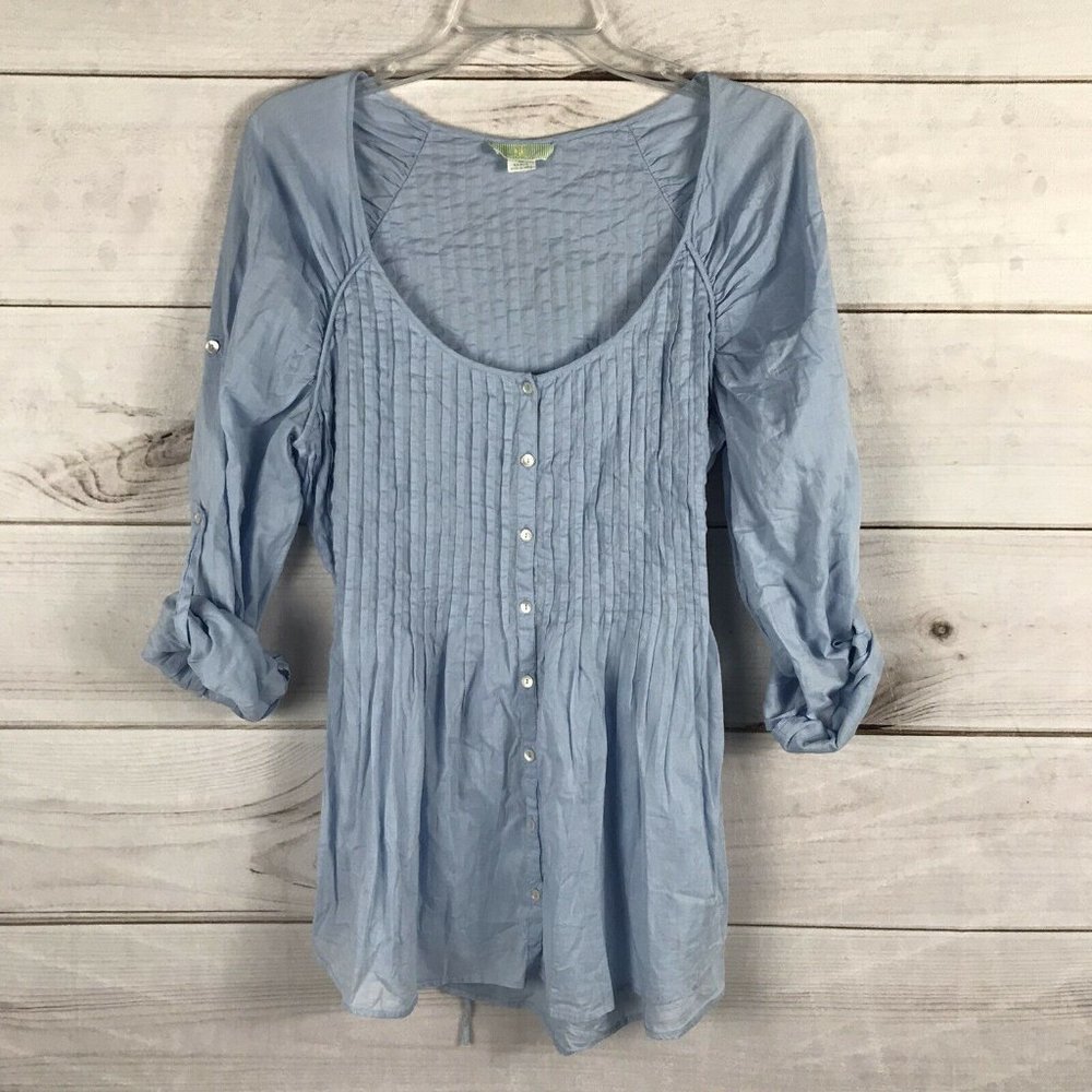 Anthropologie Lil Womens Blue Top Size 10